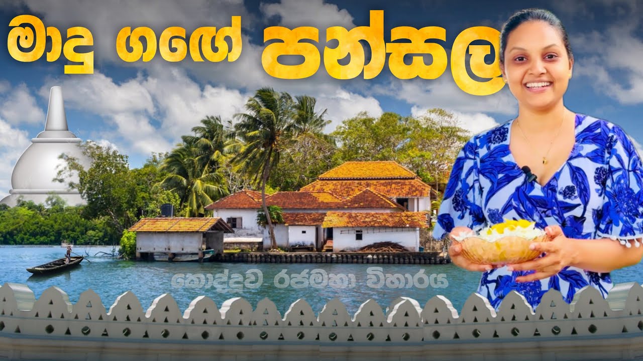 මාදු ගඟ මැද පන්සල 🙏| බෝට්ටුවෙන් විතරක් යන්න පුලුවන් 😮| කොත්දූව රජමහා විහාරය | දූපතක පන්සලක් විතරක් 🙄