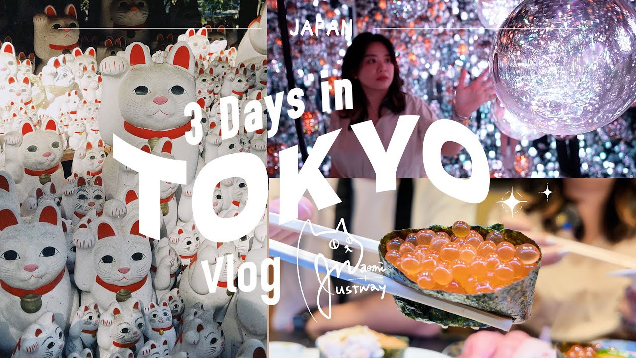 Vlog｜東京三天兩夜放風行程🐈豪德寺招福貓、麻布台 teamLab、33F東京鐵塔觀景台🗼活美登利迴轉壽司、拉麵、牛兵衛燒肉吃美食推薦👍｜Tokyo vlog｜ Naomi在旅遊