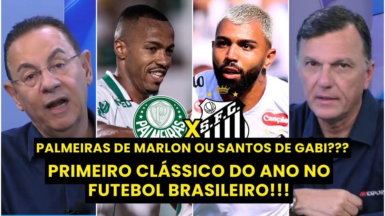"ACHO DIFÍCIL O PALMEIRAS..." QUEM VENCE HOJE? Palmeiras e Santos PROTAGONIZAM 1º CLÁSSICO DO ANO!!!