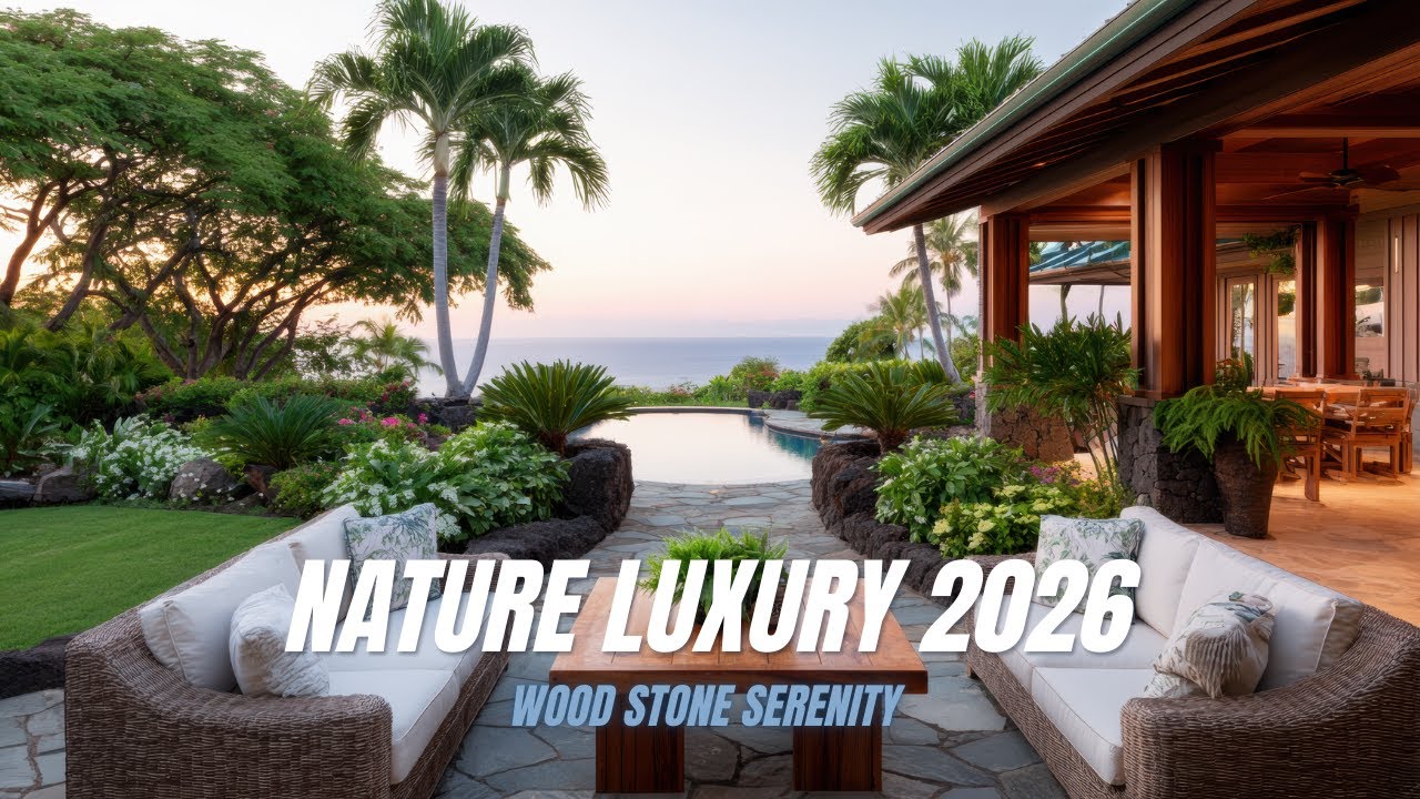 Дизайн в гармонии с природой в 2026 году: как дерево, камень и свет создают непринужденную роскош...