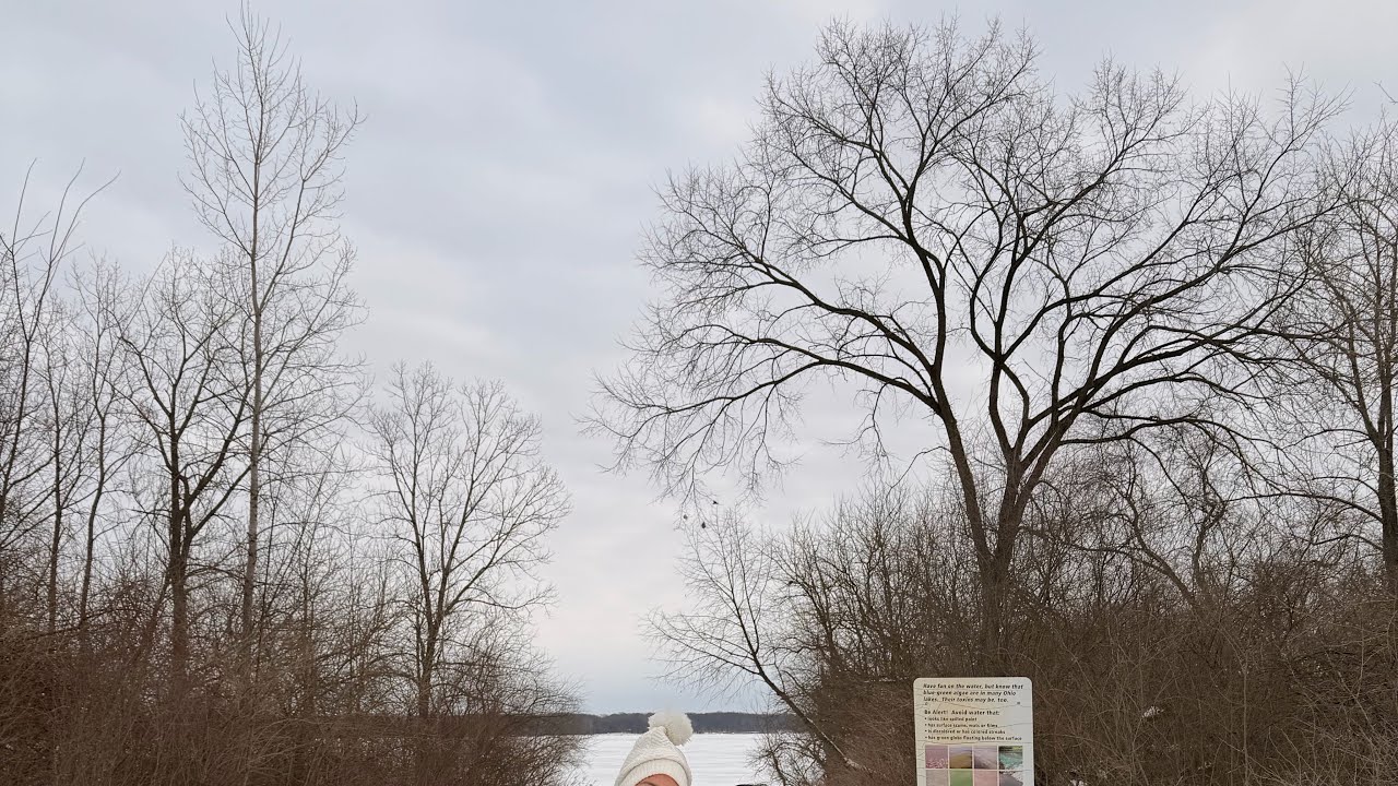 Freeze Alum creek lake Columbus Ohio in
