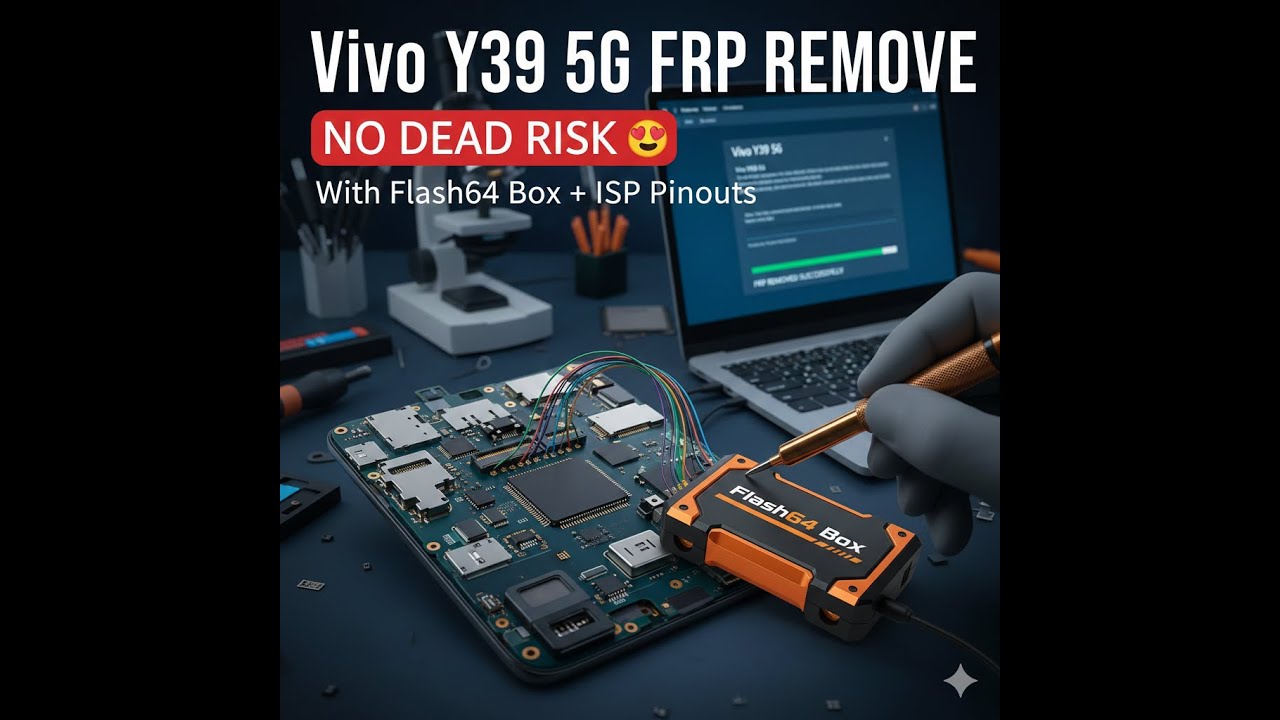 Vivo Y39 5G Remove Frp With Flash64 Box With isp Pinouts No Dead Risk 😍