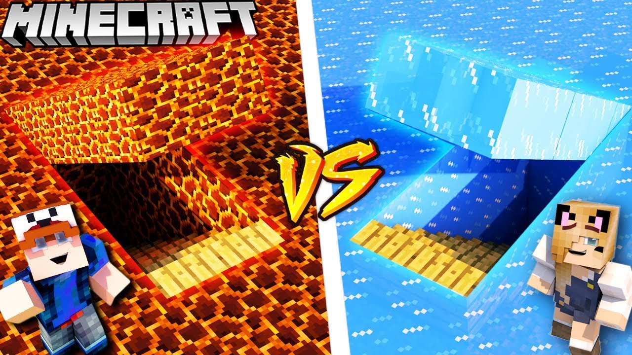 TAJNY DOM POD MAGMĄ VS TAJNY DOM POD LODEM W MINECRAFT | Vito vs Bella