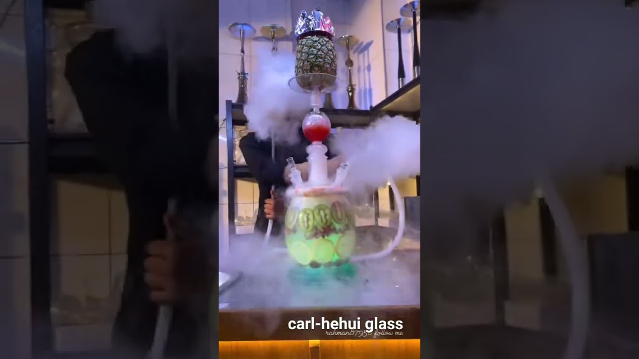 DIY Flavour Fruit Led glass hookah For 4people Smoking