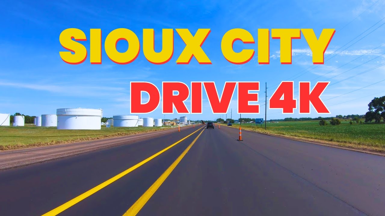 Lewis Boulevard, Sioux City, Iowa, USA | 4K Highway Drive Tour