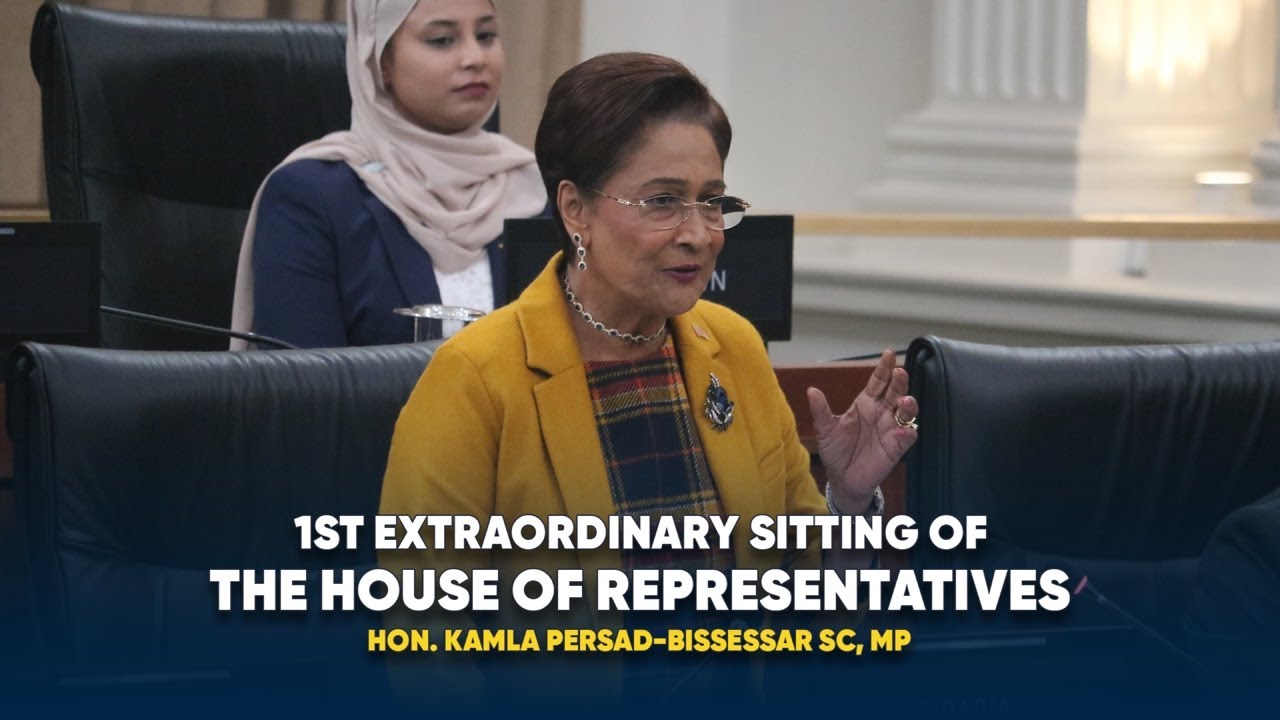 Премьер-министр Камла Персад-Биссессар, депутат Верховного суда — 1-е внеочередное заседание Пала...
