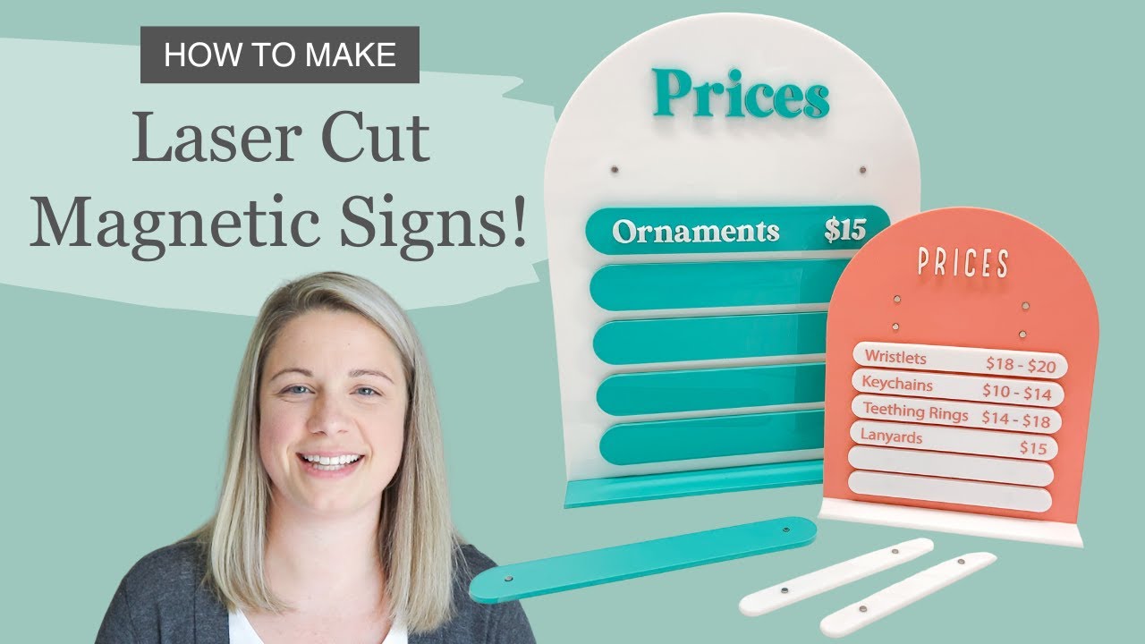 How to Glue Magnets on Laser Cut Acrylic Interchangeable Magnetic Signs