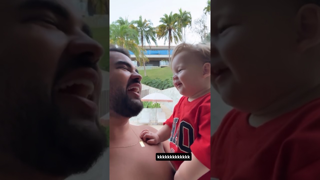 JOS&Eacute; LEONARDO COM O TIO LUCAS #baby #virginiafonseca