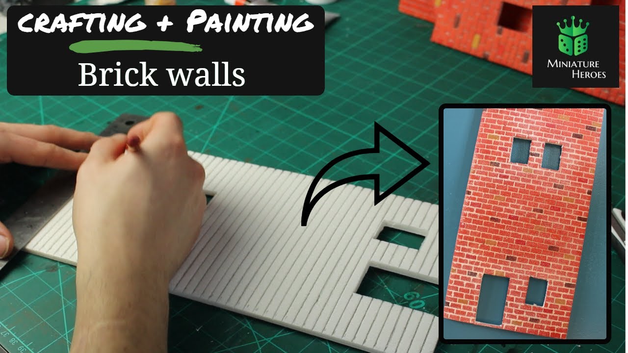 How to Create & Paint Brick Walls using XPS Foamboard