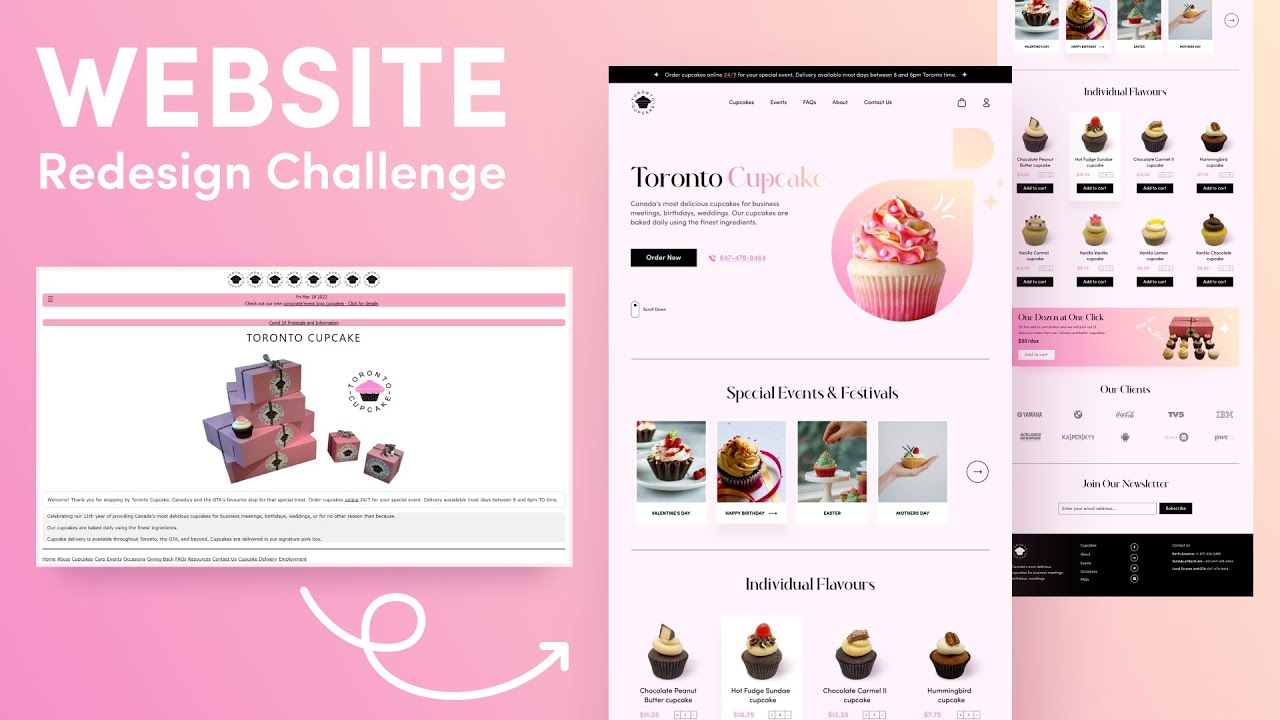 Website Redesign Challenge #2 - Before & After