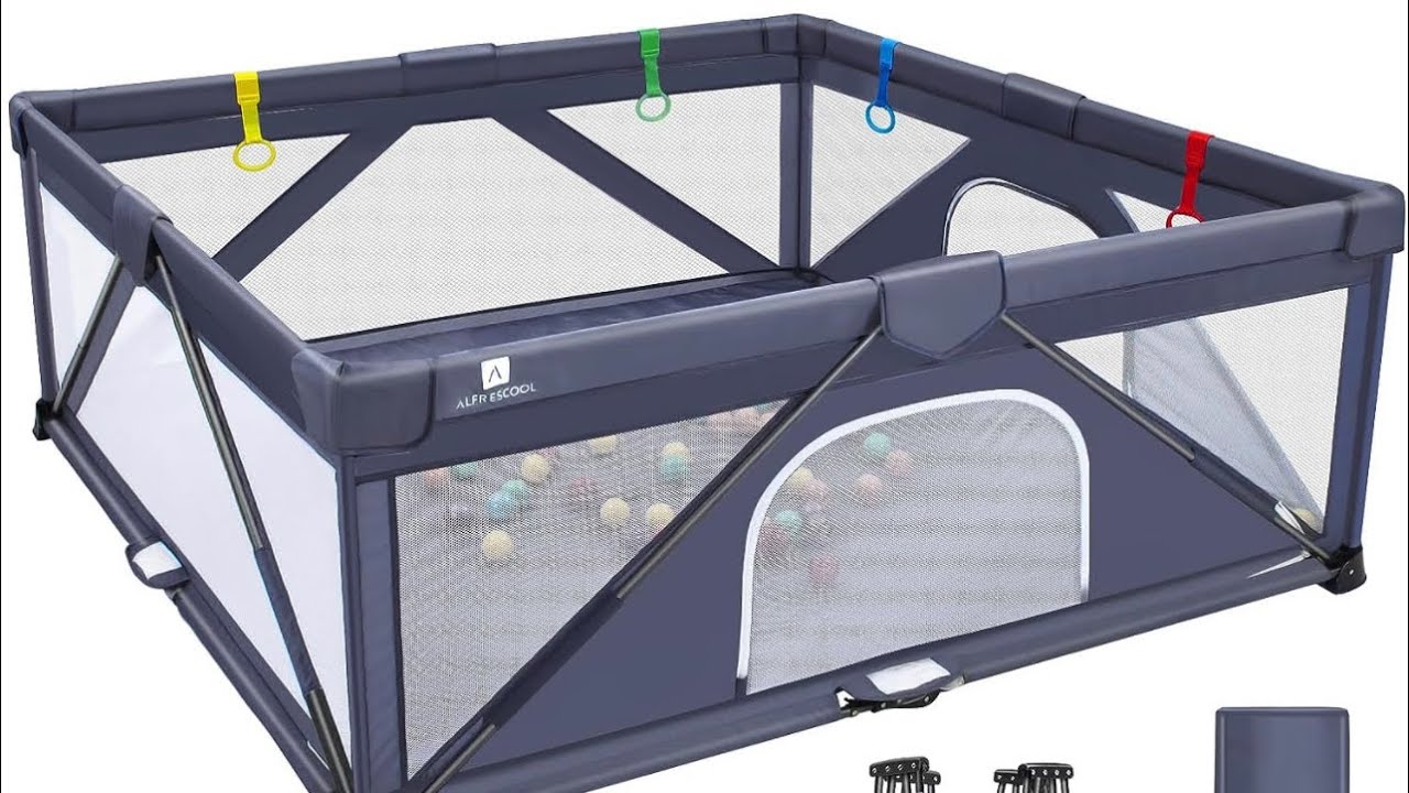 Foldable Baby Playpen, Baby Gate Playpen, Extra Large Baby Playards for Toddler