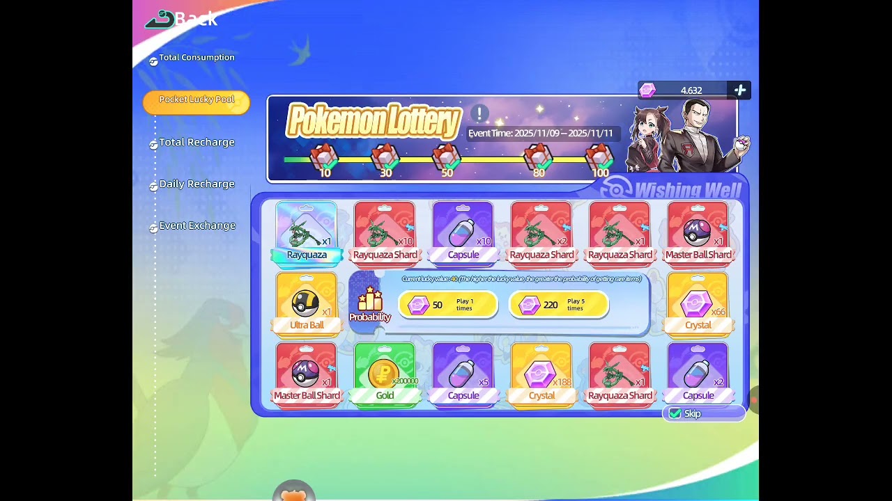 精靈探險家-Elf Explorer - PKM #T41 : Bỏ 15k kim cương đổi được 3 em Rayquaza vòng quay 9/11- Gyarados