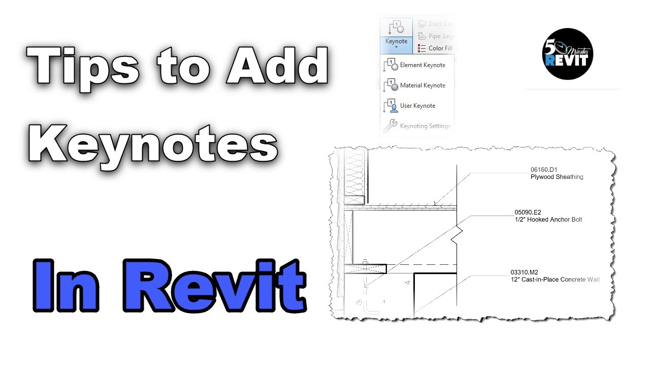 Советы по созданию ключевых заметок в учебном пособии Revit