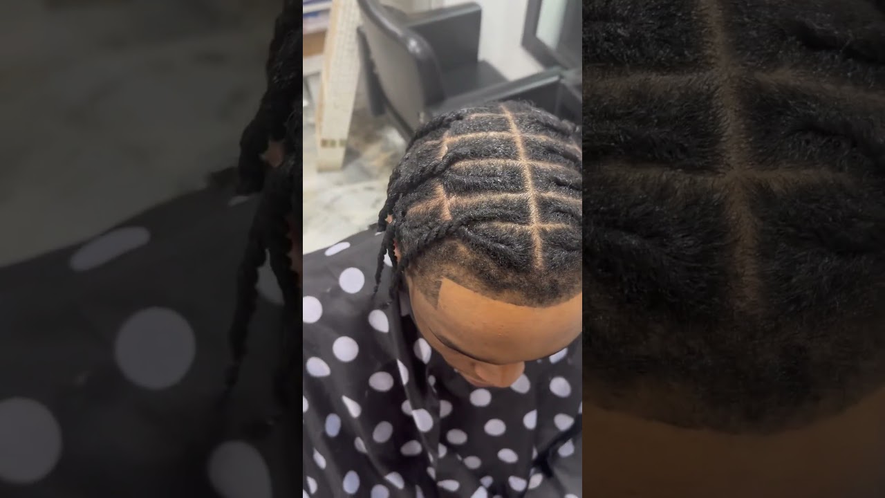 Two stranded twists on a thick hair 