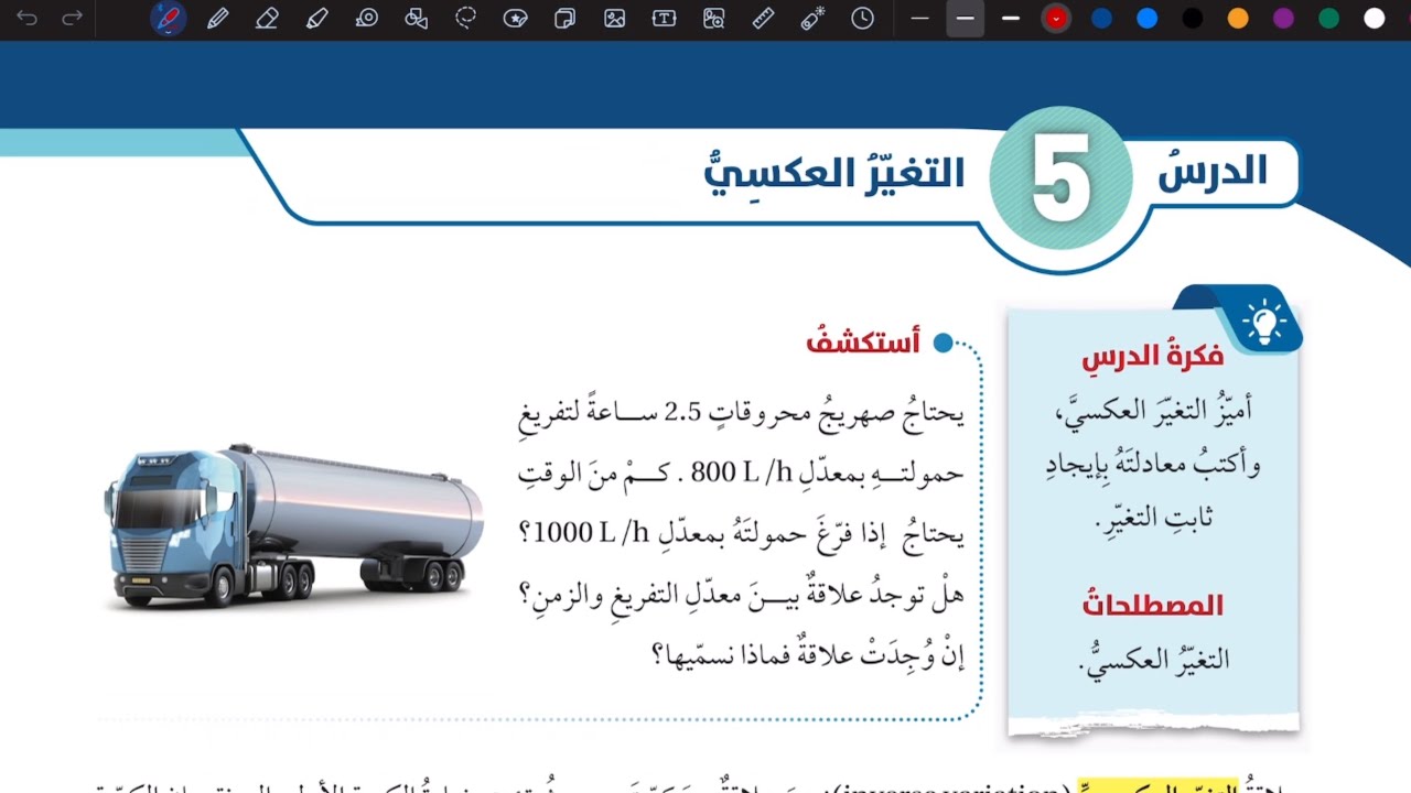 شرح درس التغير العكسي | رياضيات سابع المنهاج الأردني الجديد