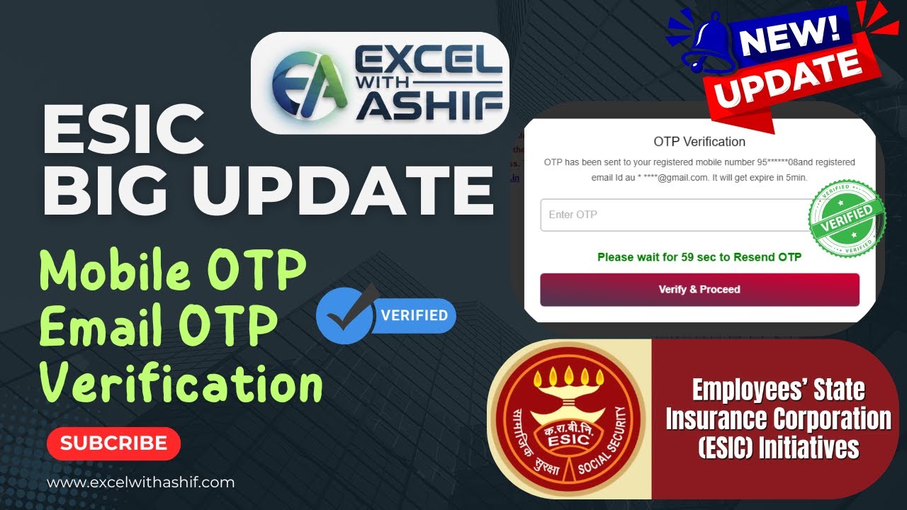 ESIC New Update 2025 | Two Step Verification Now Mandatory | Mobile & Email Must Link