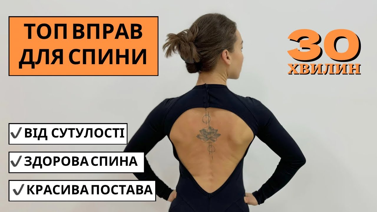 ТОП ВПРАВ від сутулості / для красивої постави та здорової спини