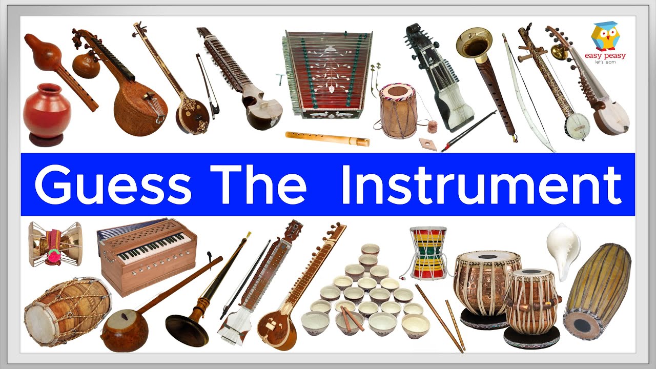 Guess The Sound | Musical Instruments Quiz | Music Trivia | 25 Sounds Names, Pictures of Instruments