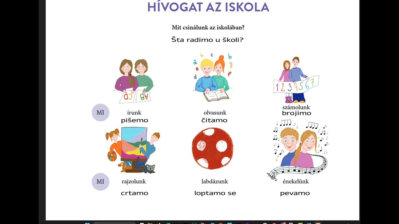 Hungarian lesson; Lekcija mađarskog jezika:  Hívogat az iskola-Zove škola 3.