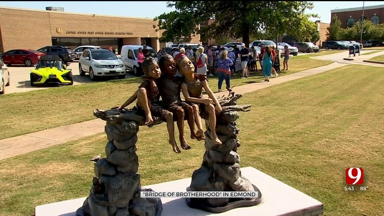 City Of Edmond Unveils 'Bridge Of Brotherhood' Art Piece Downtown
