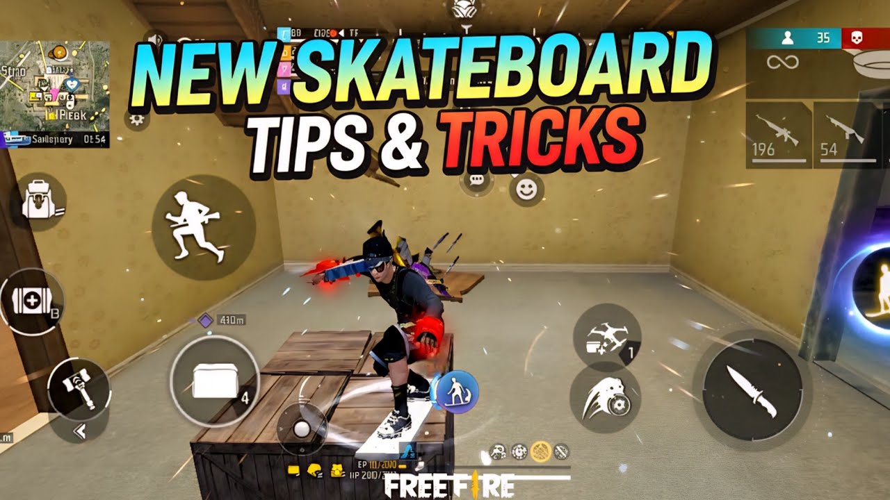 Free fire skateboard all tips and tricks @TNTGAMERBHAI