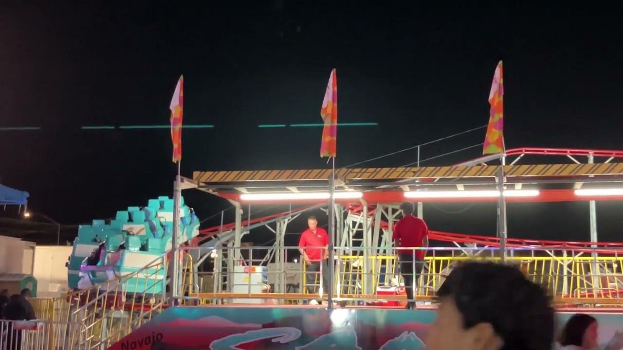 Sandstorm Rollercoaster Carnival Ride 2024 at Frazier Shows @Window Rock AZ