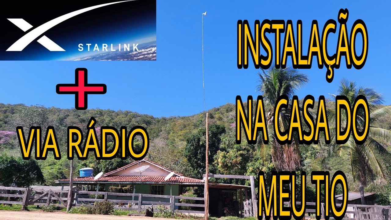 Dividindo internet da STARLINK 3 instalação na casa do meu tio