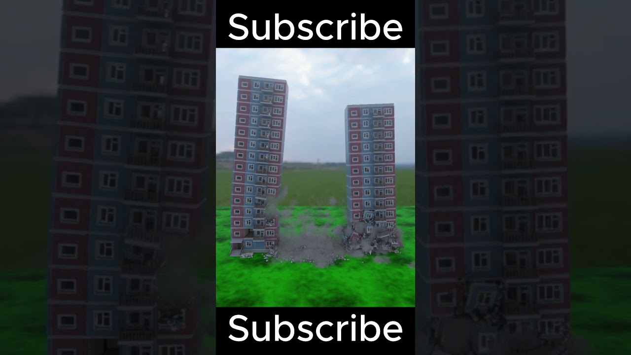 Realistic Tower Collapse Destruction Teardown