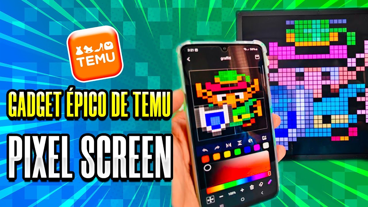 ¡La Pantalla Pixel Art MÁS ÉPICA de TEMU para tu Setup Gamer! 🎮 Unboxing  y Review