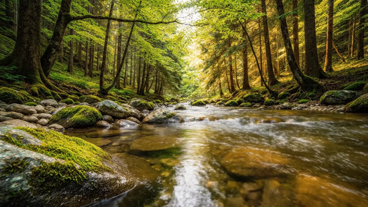Soothing River in the Forest – Healing Nature Medicine to Relax and Unwind