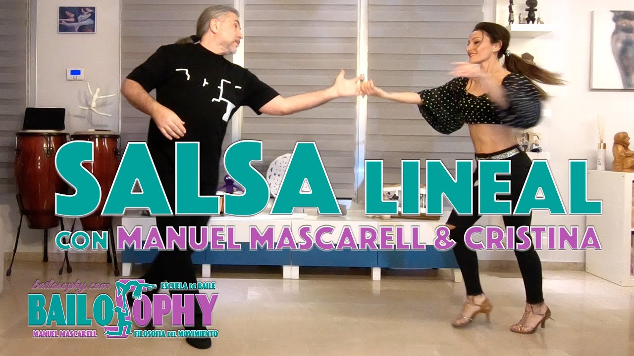Clase Online de Salsa Lineal con Manuel Mascarell y Cristina (Bailosophy Escuela de Baile)