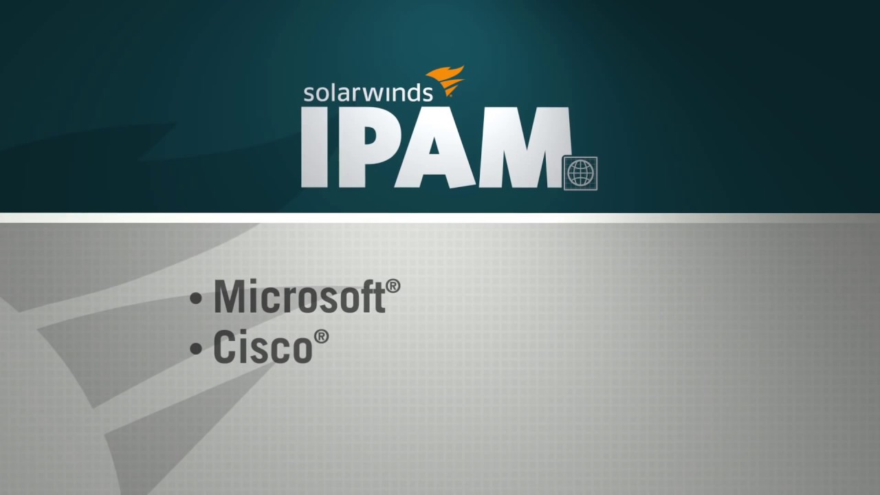 IP Address Manager IPAM Guided Tour from SolarWinds