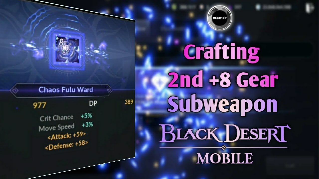 Crafting 2nd +8 Gear 😀 | Sub-weapon 🔪 | Black Desert Mobile