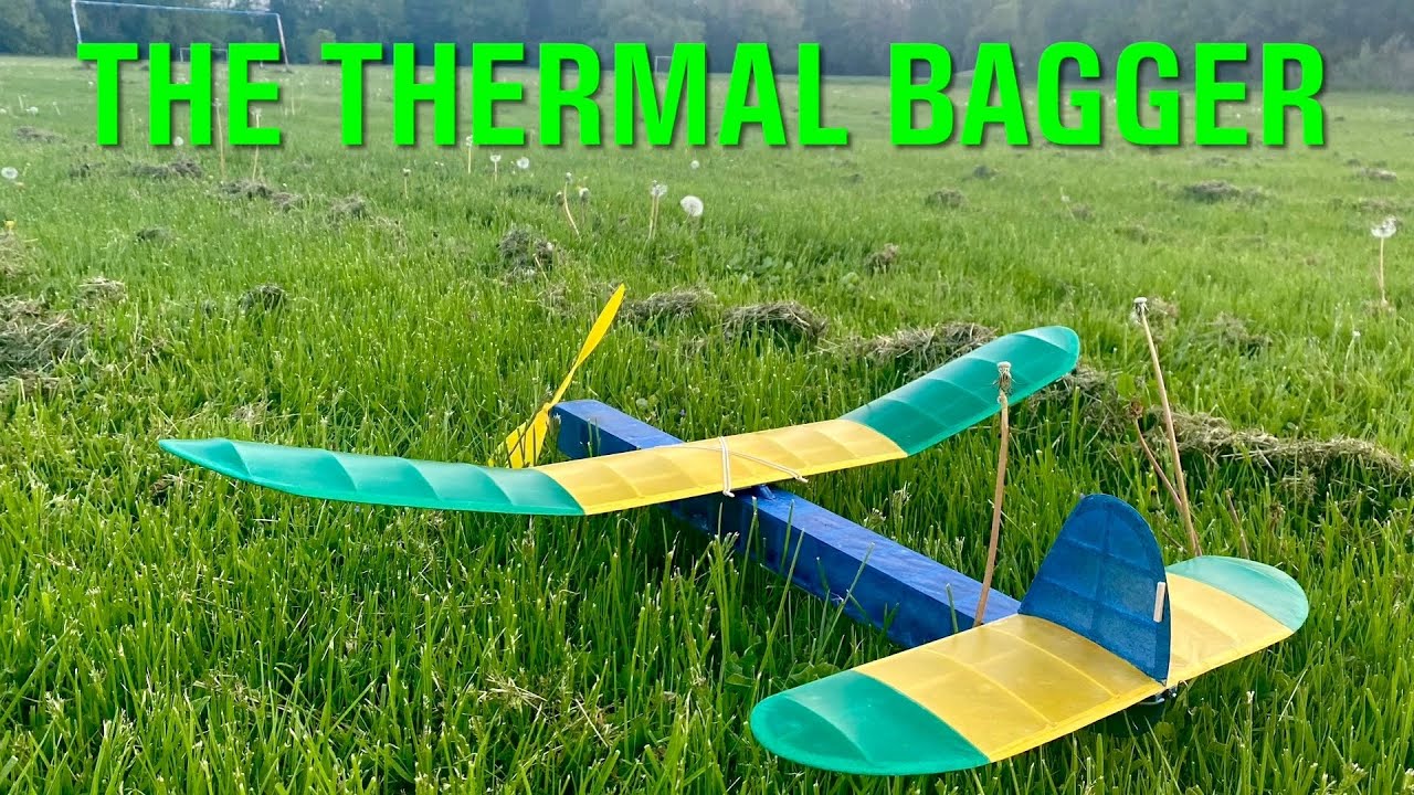 Thermal Bagger Old Time Stick Rubber-powered Model Airplane