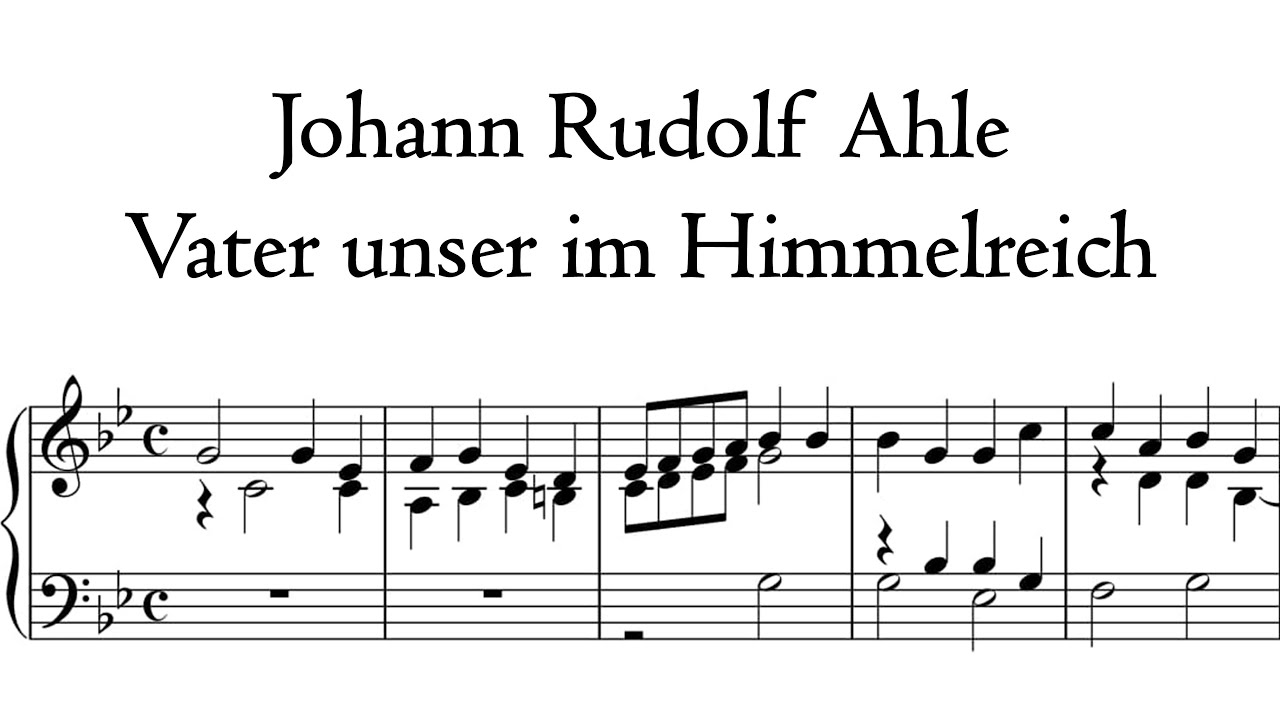 Ahle - Vater unser im Himmelreich - Trost Organ, Waltershausen, Hauptwerk