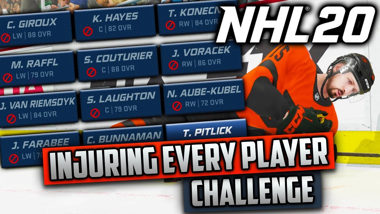 Is It Possible To Injure Every Single Player on the Opposing Team? (NHL 20 Challenge)