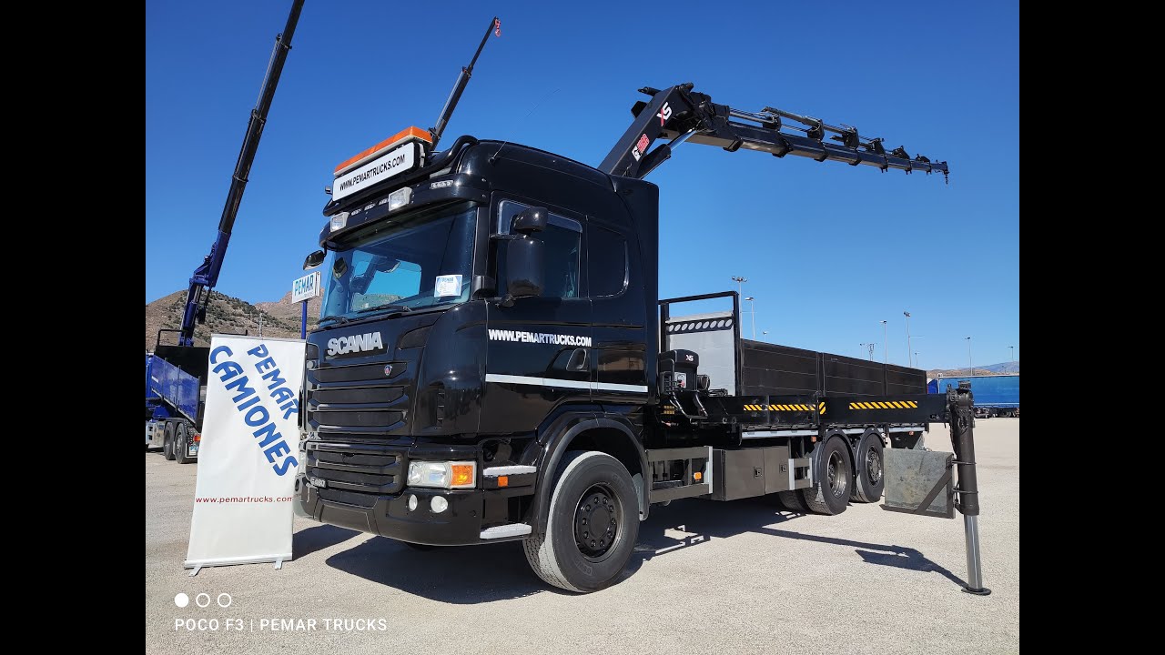 REF.: 2704. SCANIA G 480 6X2 GRUA HIAB 288 - 7 CAJA FIJA ABIERTA