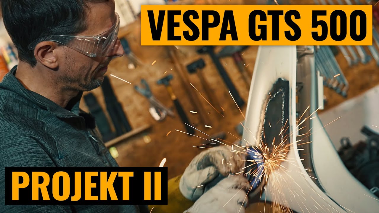 VESPA GTS 500 ccm Umbau Projekt Karosseriearbeiten