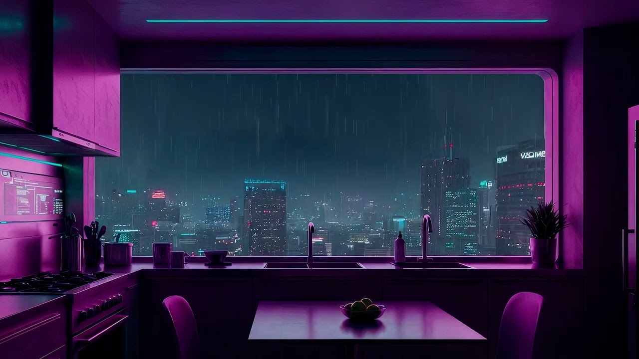 Lofi Sci-fi com Chuva  — Músicas Relaxantes para Estudar, Trabalhar ou Relaxar [1 HORA]