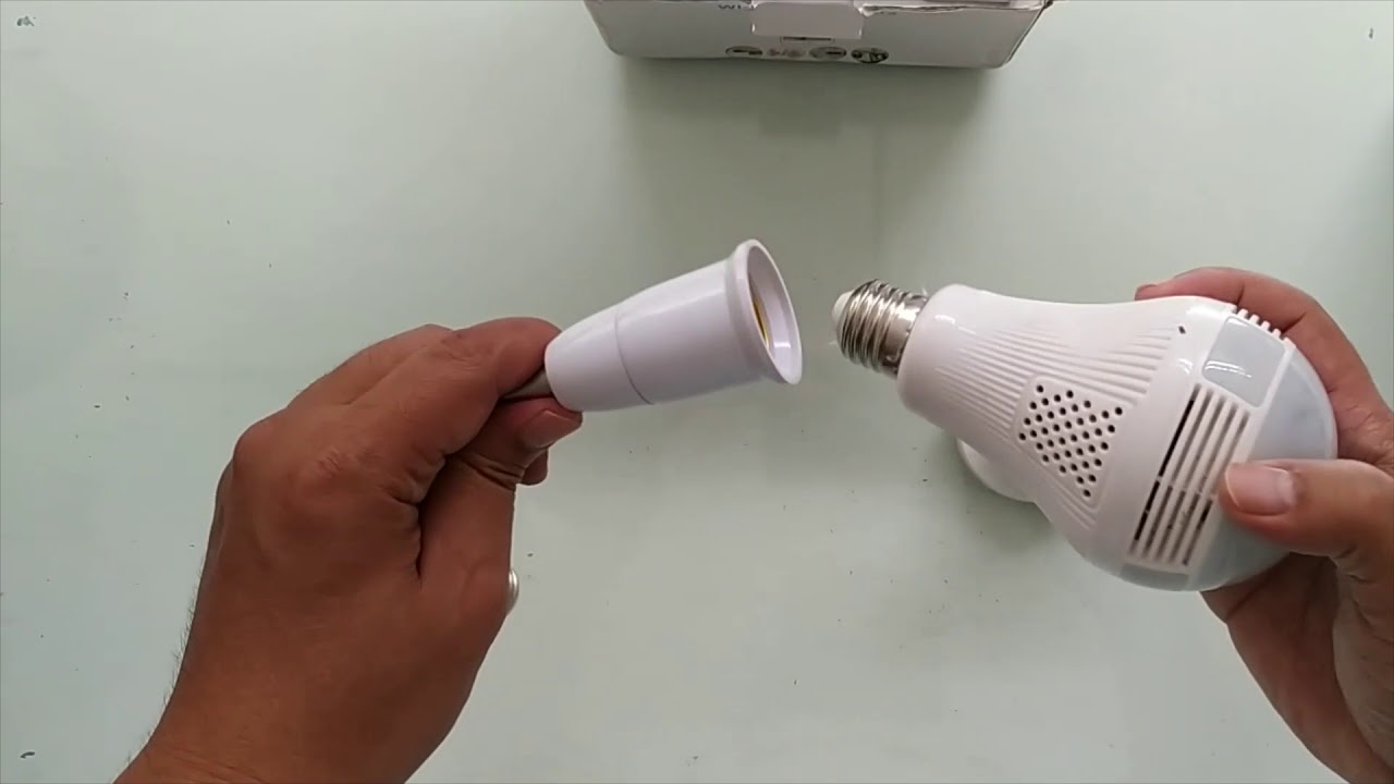 How to install CCTV bulbs for wider coverage on low ceilings at home with extender fittings