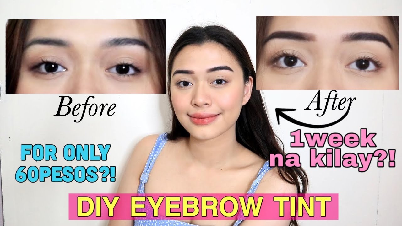 EYEBROW HACK!! PangMatagalang kilay Bes! For Only 60pesos?! DIY EYEBROW TINT | Maria Selina