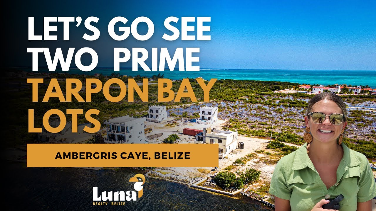 Discover 2 Prime Waterview Lots in Tarpon Bay, Ambergris Caye, Belize! Starting at just $65,000
