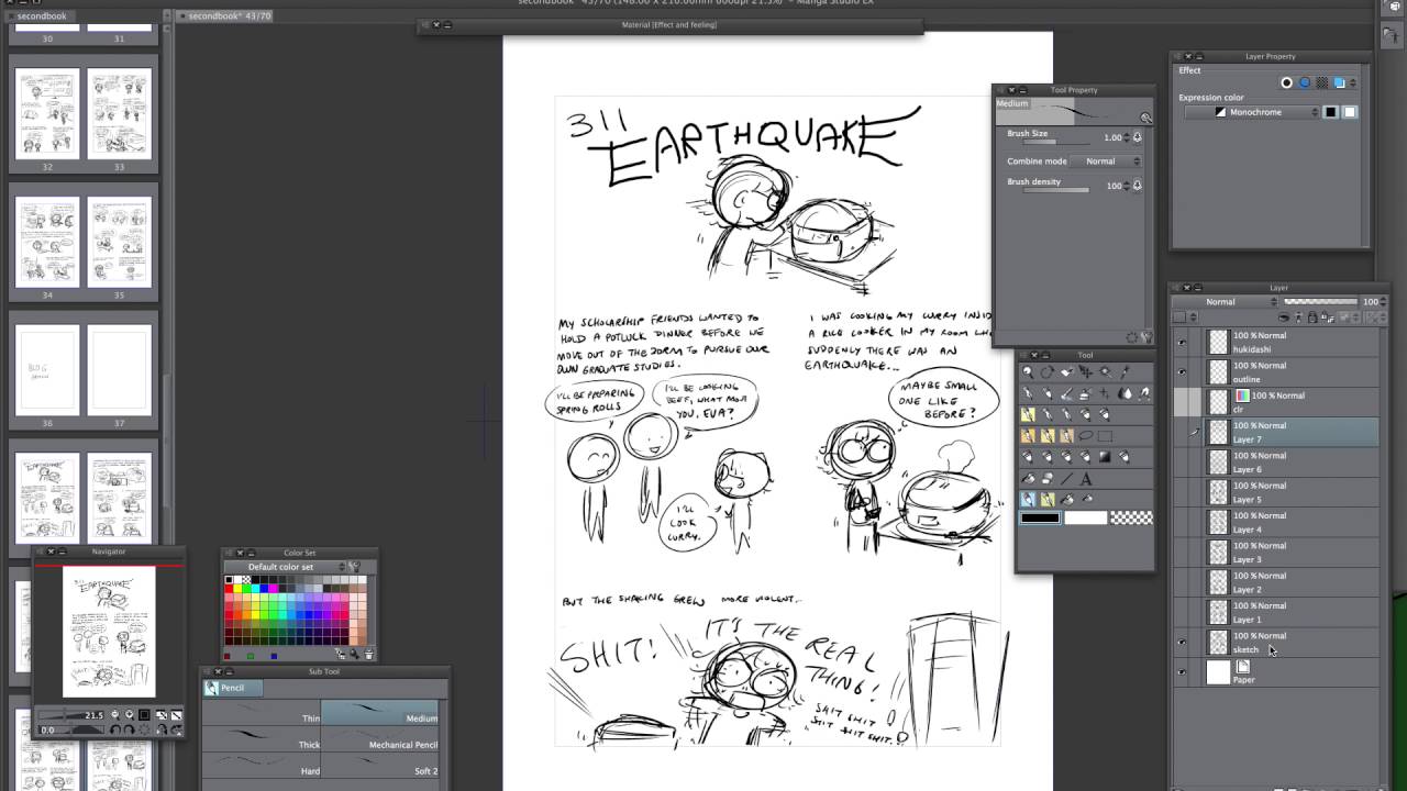 Making of comic book on Manga Studio EX5 #1: laying out the pages