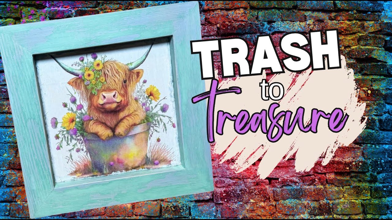 Highland Cow Decoupage THRIFT FLIPS like You've Never Seen Before!