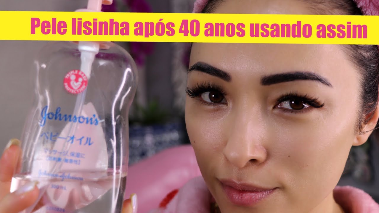 USE ÓLEO JOHNSON'S ASSIM APÓS 40 ANOS CLAREIA MANCHAS RUGAS ESTICA PELE