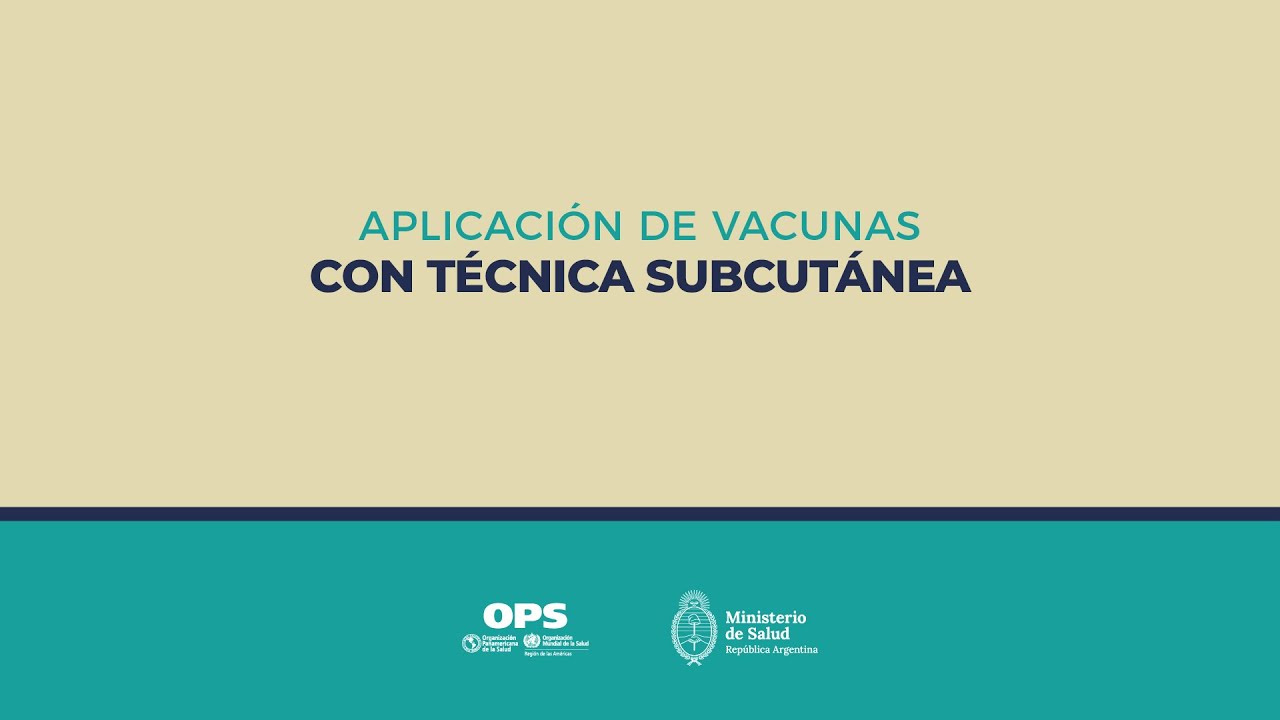 Técnica de administración de vacunas por vía subcutánea