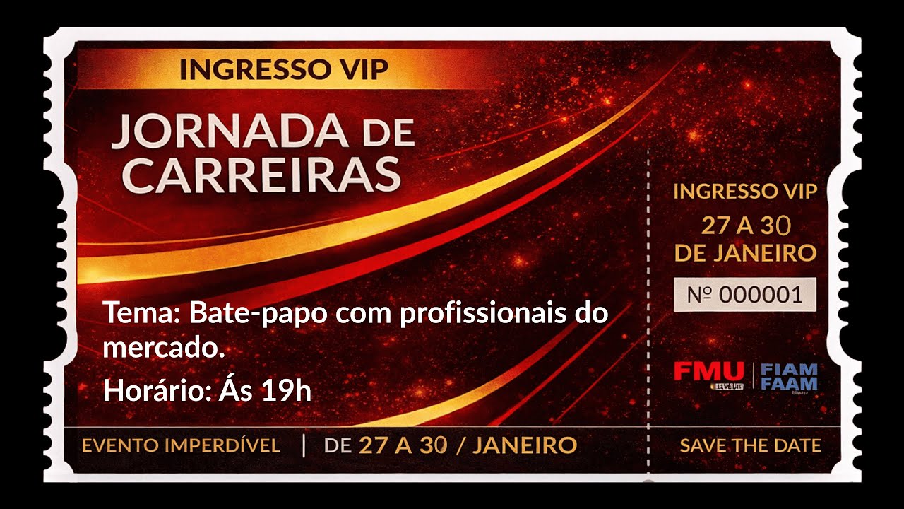 Jornada de Carreiras FMU: Bate-papo com profissionais do mercado