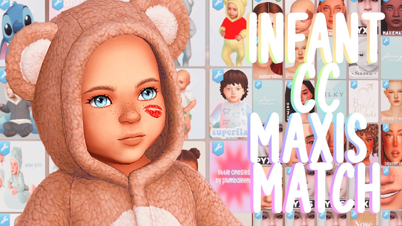 Infant CC Haul + Links (Maxis Match) // The Sims 4: Custom Content