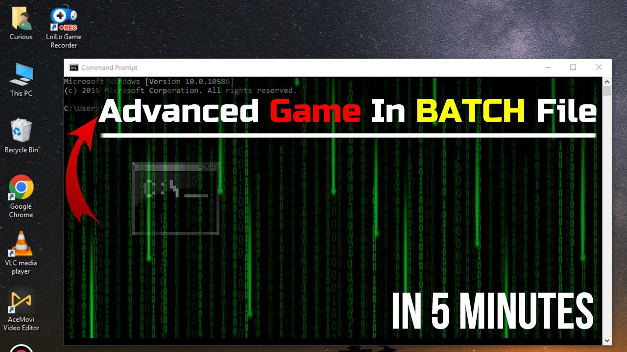 How to make an Advanced game in Batch File