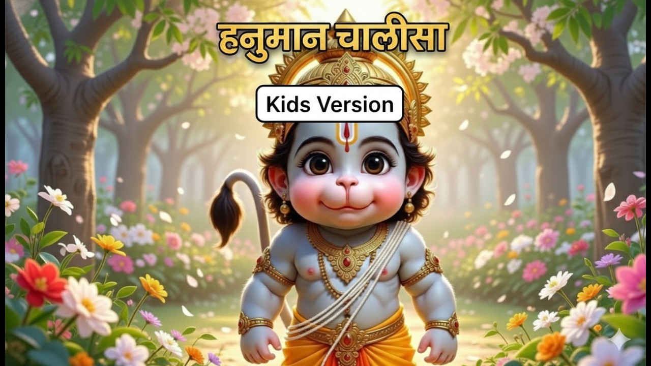 Hanuman Chalisa 🙏 for Kids | Animated Hanuman Bhajans | Stories of Bajrangbali@RBRKids
